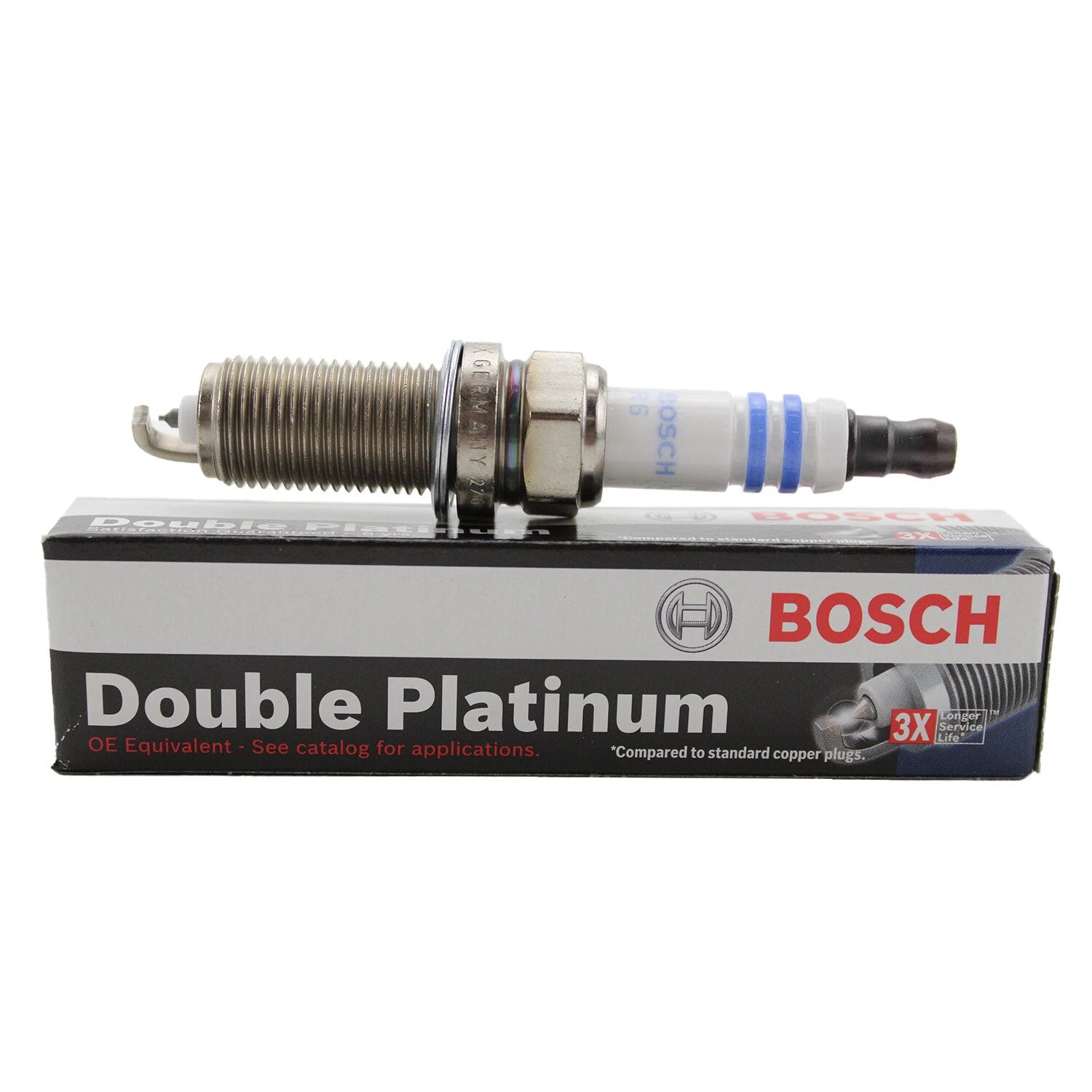 Spark Plug Set of 4 Bosch Double Platinum 8162 for Chrysler Dodge Jeep Ram 5.7L V8 (2003–2021)