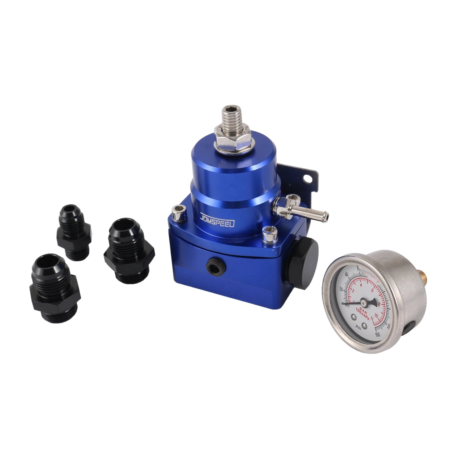 Fuel Pressure Regulator Kit with 0-160psi Gauge for AN6 AN8 (EFI)