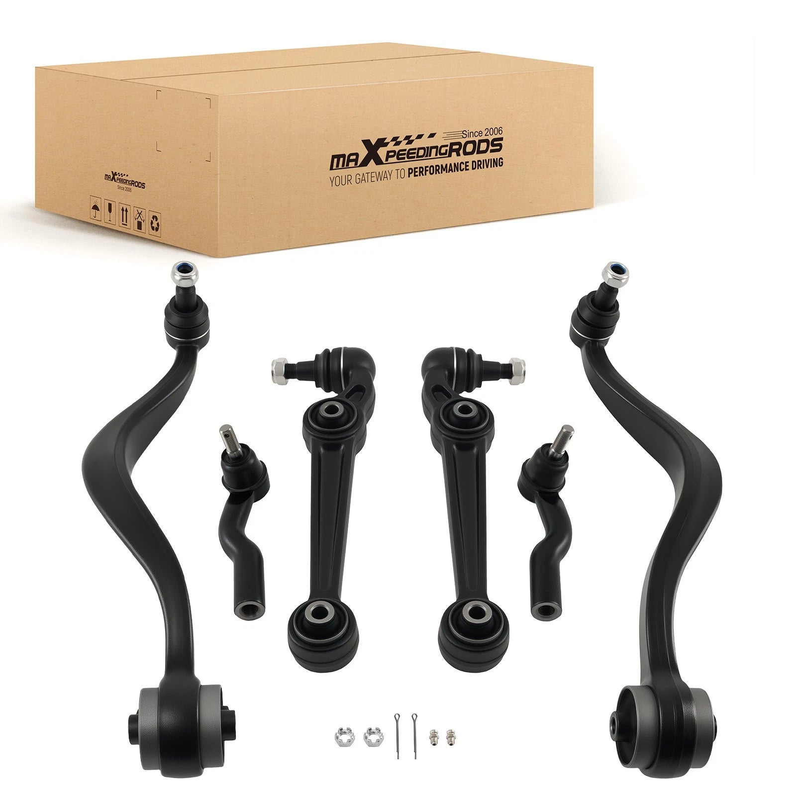 Set of 6 Front Lower Suspension Control Arms w/Ball Joints for Mazda 6 (2003–2008)