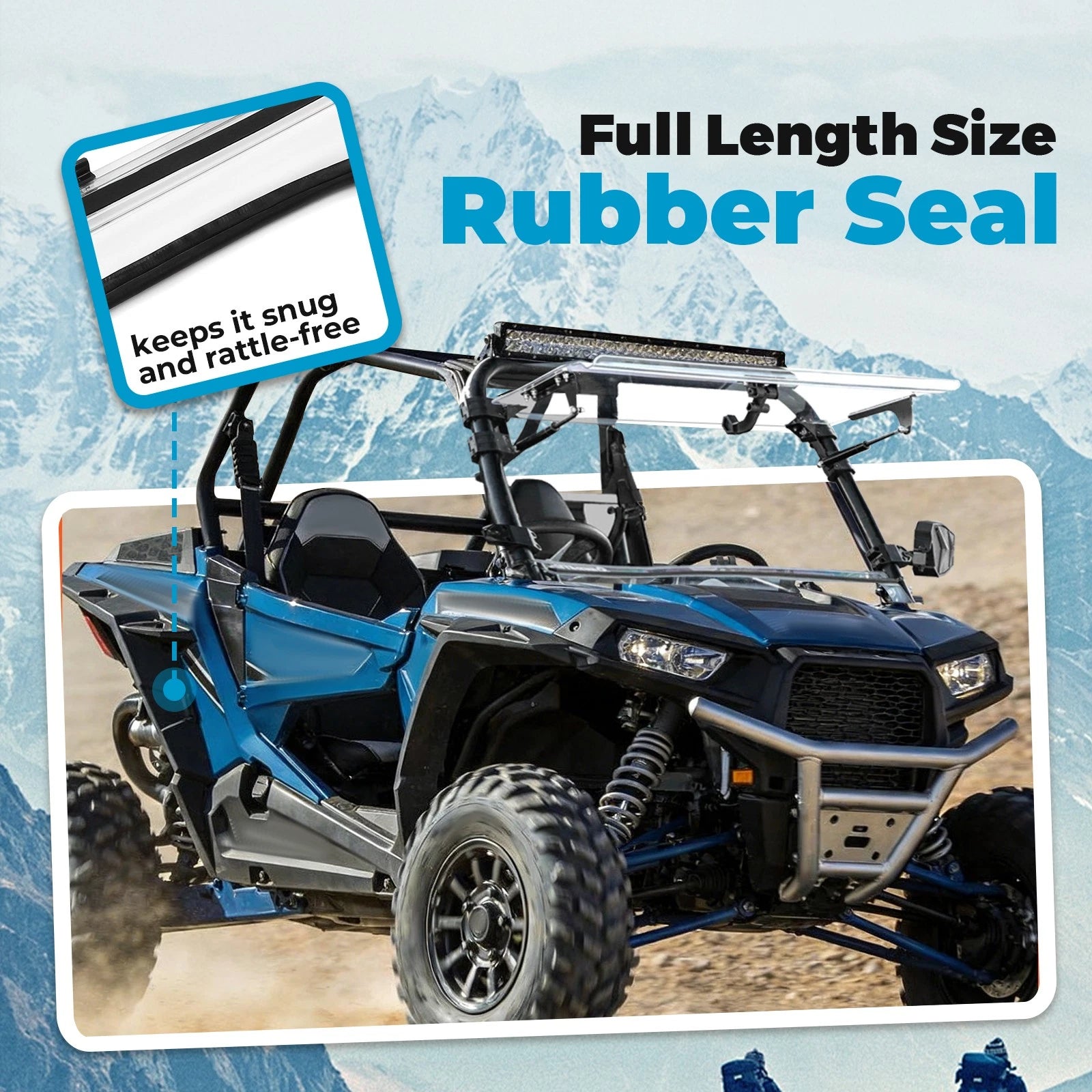 Flip Front Windshield for Polaris RZR 800/S 800/4 800/XP 900 (2008–2014)