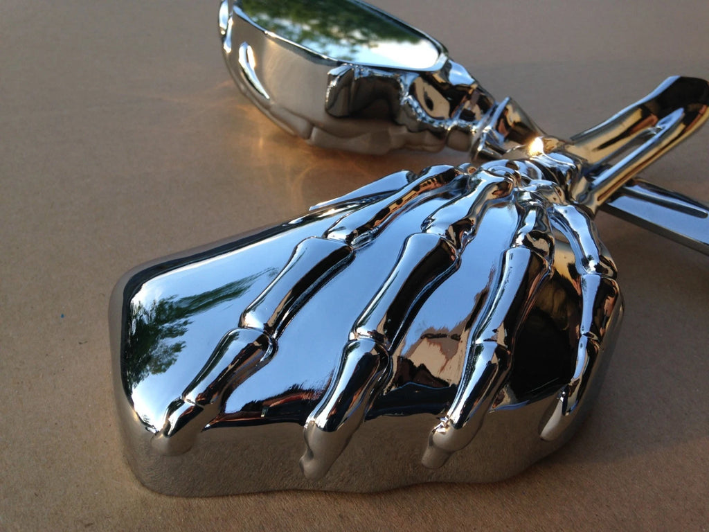 Skull Mirror for Yamaha Road Star Vstar 1100 1300 1600 1700 Warrior Virago