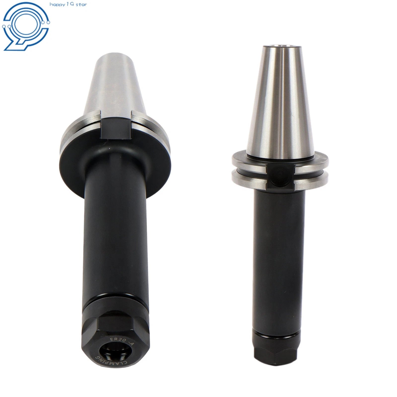Set of 2 CAT40 ER20 Chucks for CNC Machines (6" Extra Long, 25000RPM)