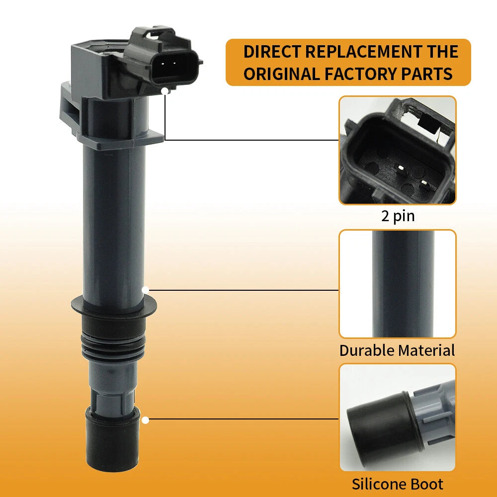 Set of 8 Ignition Coils & Spark Plugs for Dodge Jeep Mitsubishi V6 V8 UF270