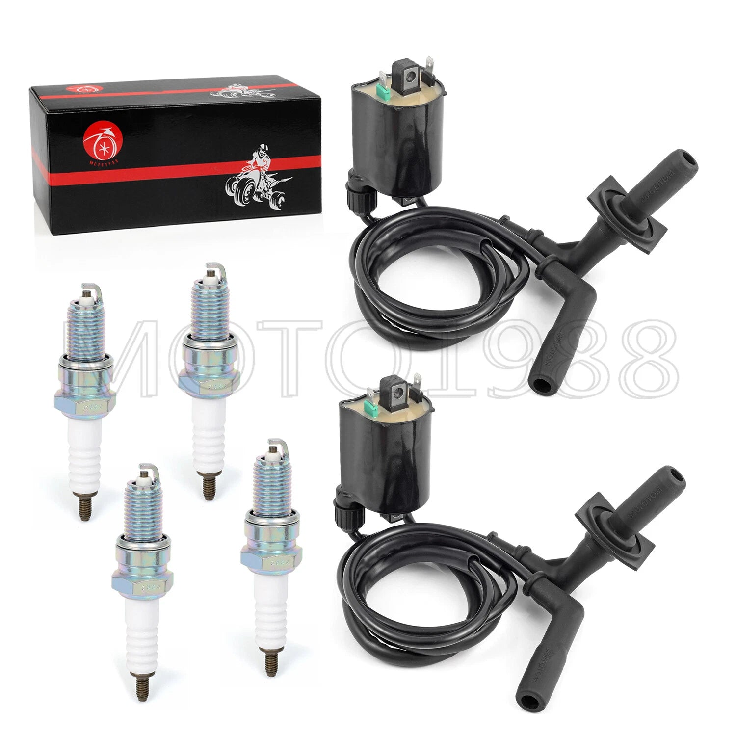 Ignition Coil Spark Plug + Cap for Honda Shadow Sabre 1100 (2000–2007)