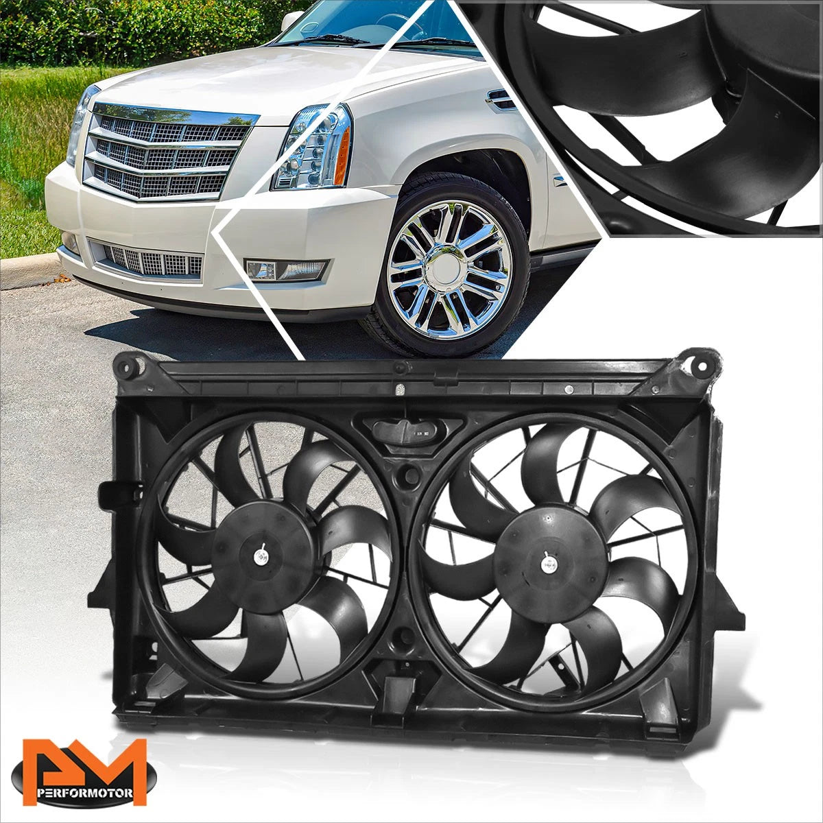 Radiator Cooling Fan Assembly for Silverado/Sierra/Escalade/Tahoe/Yukon (2007–2014)