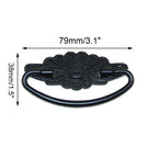 10X Black Vintage Door Pull Handle Knob Zinc Alloy for Cabinets