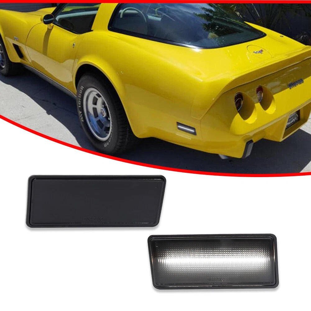 2X White LED Side Marker Parking Lights for Chevy Corvette C3 (1974–1979)