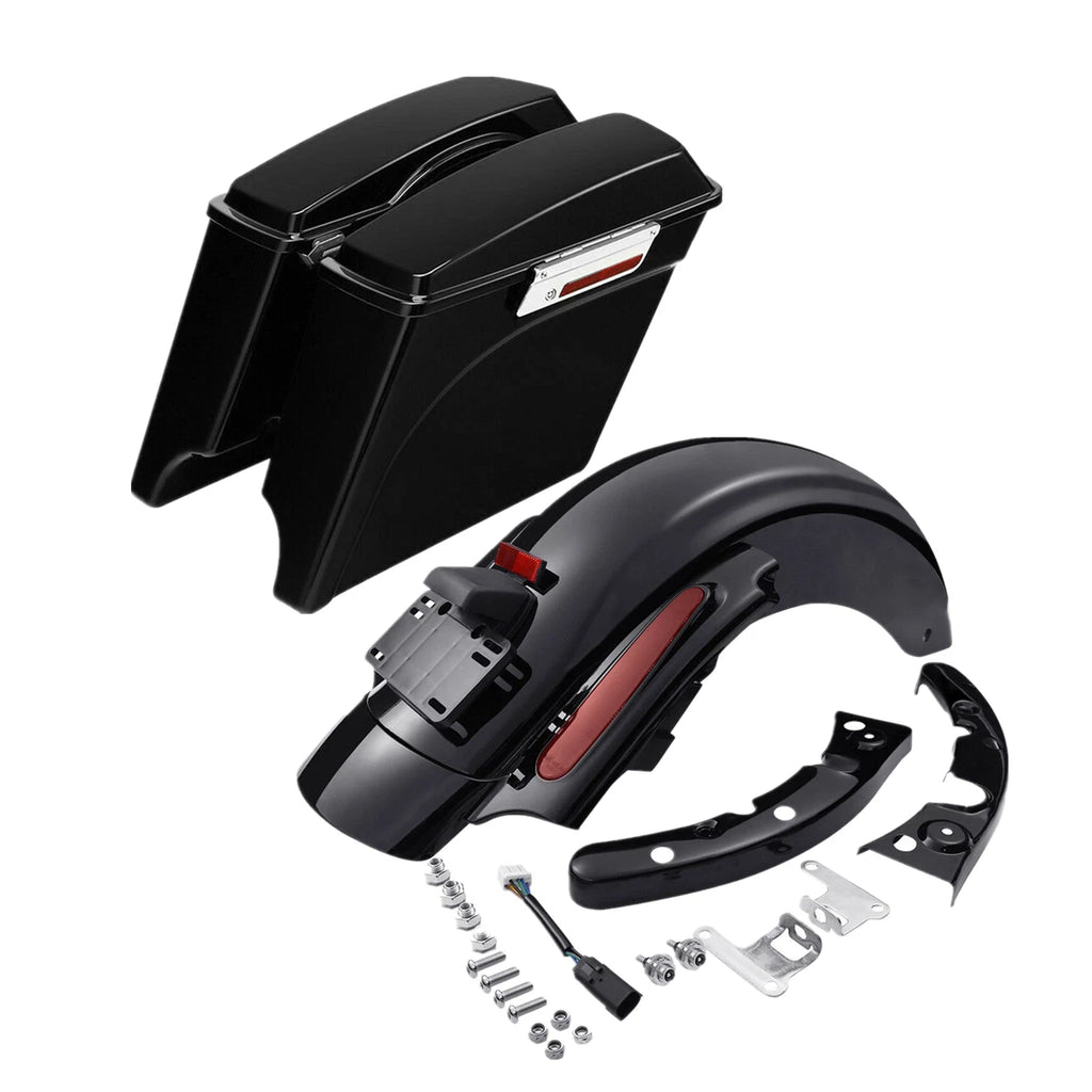 5" Stretched Hard SaddleBags with LED for Harley Electra Glide (2009–2013)