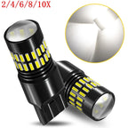 Set of 2 LED White Reverse Stop Turn Signal Bulbs for Make Model