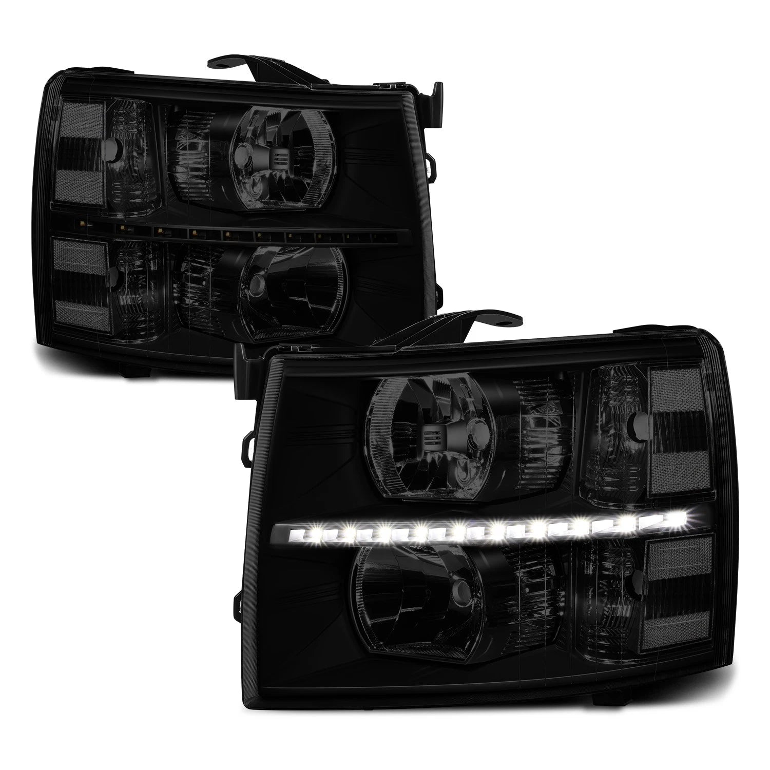 Factory Style Headlights for Dodge Ram 1500-3500 (2009–2012) Black Amber