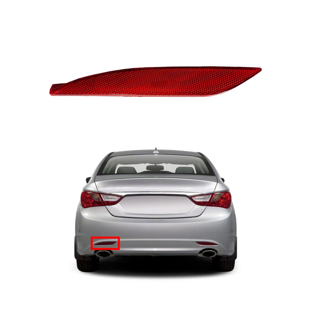 Rear Left Driver Side Bumper Red Reflector for Hyundai Sonata (2011–2013) HY2830102
