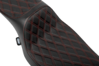 Extended Reach Predator III Seat for Harley-Davidson (2000–2023) - Red