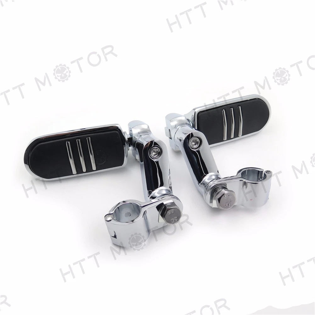 1" Highway Radical Flame Foot Peg Clamps for Harley Sportster 883 1340 XL1200 (1986–2023)