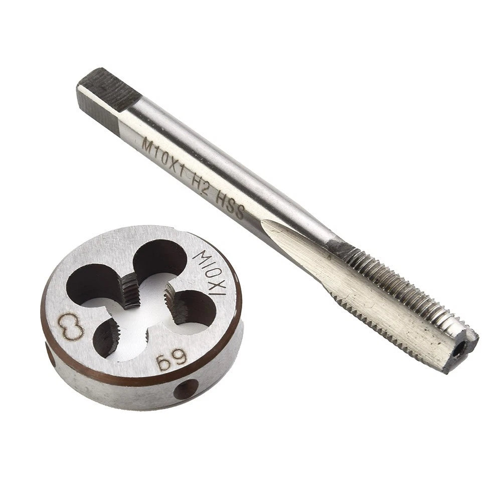 HSS M10mm X 1mm & M10X1.0mm Taps Die Set for Metalworking Tools
