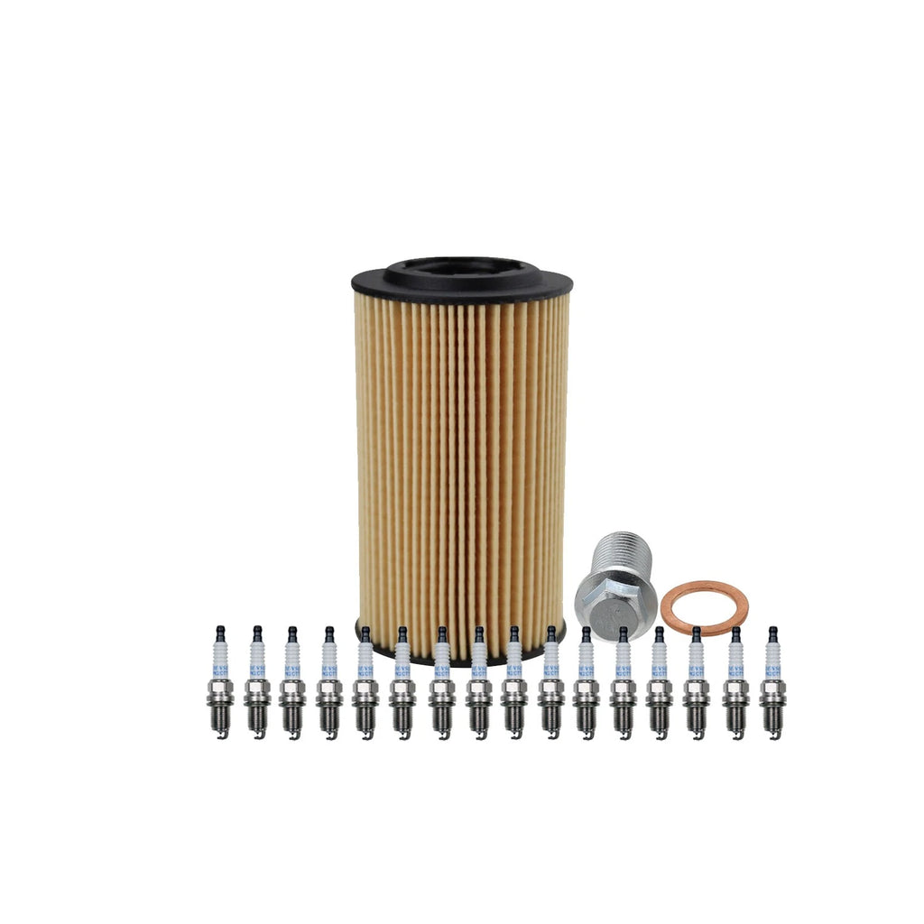 Wix Engine Oil Filter & Denso 16 Platinum TT Spark Plugs Kit for Mercedes C209 CLK55 AMG (2003–2006)
