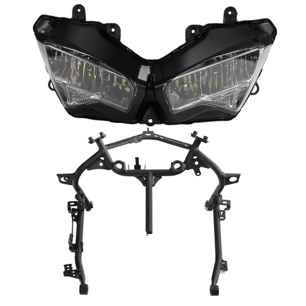 LED Headlight Lamp & Stay Fairing Bracket for Kawasaki Ninja 400 (2018–2024)