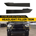 L&R Bumper Grille Headlight Filler Trim Panels for Toyota Tacoma (2012–2014)