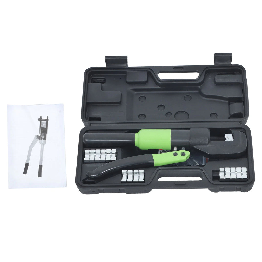 Hydraulic Wire Crimper Tool for Battery Cable Lug Terminal (6MT & 8 Dies)