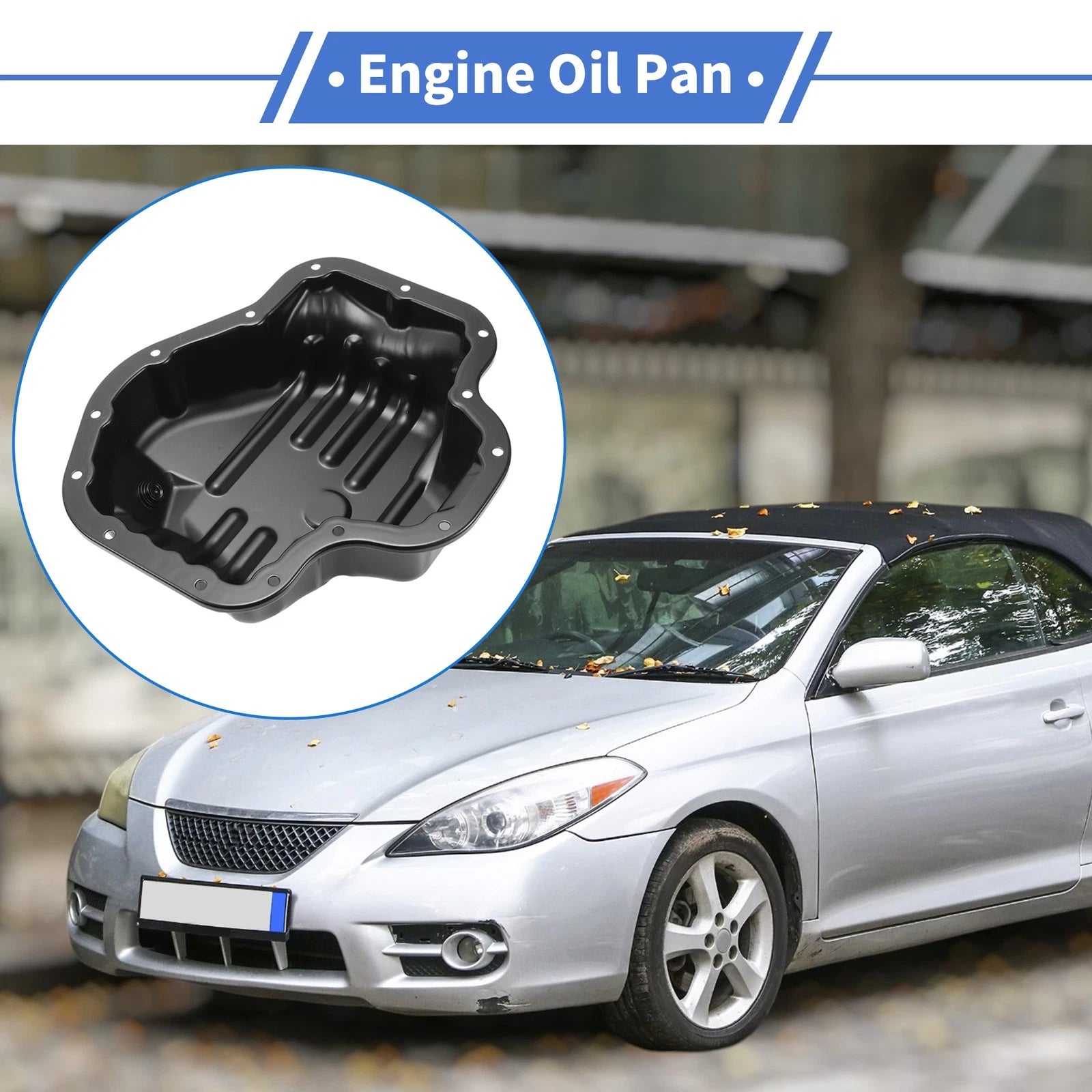 1 Pc Engine Oil Pan No.1210128060 for Toyota Solara (2006–2008) Iron Black