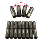 Set of 20 Aluminum Tuner Racing Lug Nuts for JDM Vehicles (60mm, Black)