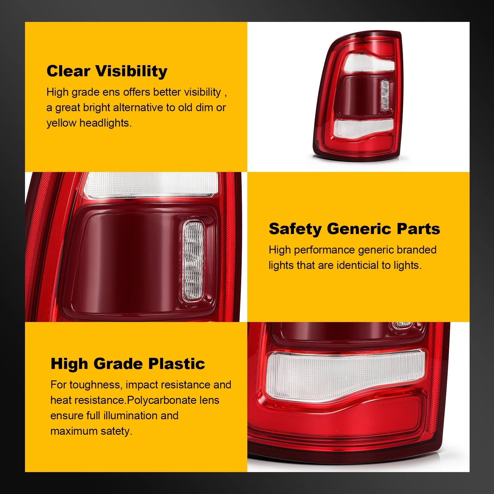 Full LED Tail Light Assembly for Ram 2500 3500 (2019–2024) Left Side