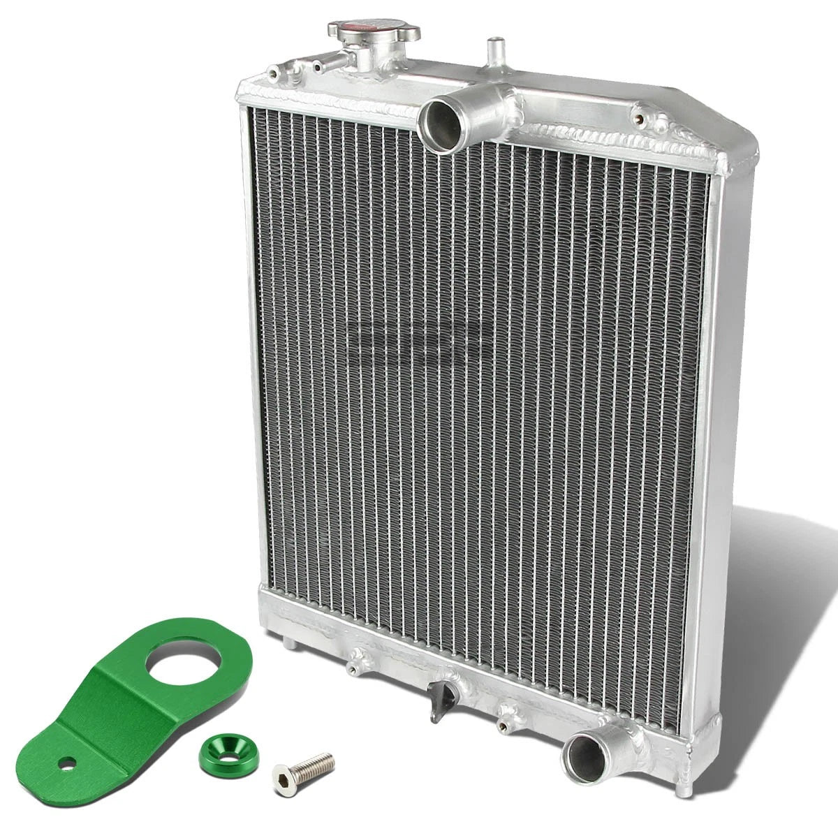 2X Full Aluminum Racing Radiator for Honda Civic EJ/EK (1996–2000) + Green Bracket