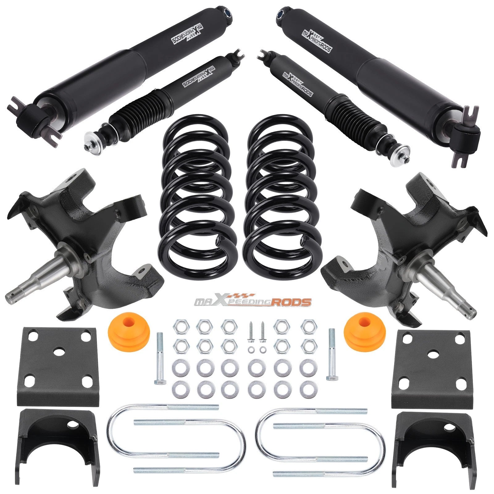 Front 4" + Rear 6" Drop Kit w/Shock for Chevy GMC C1500 (1988–1998)