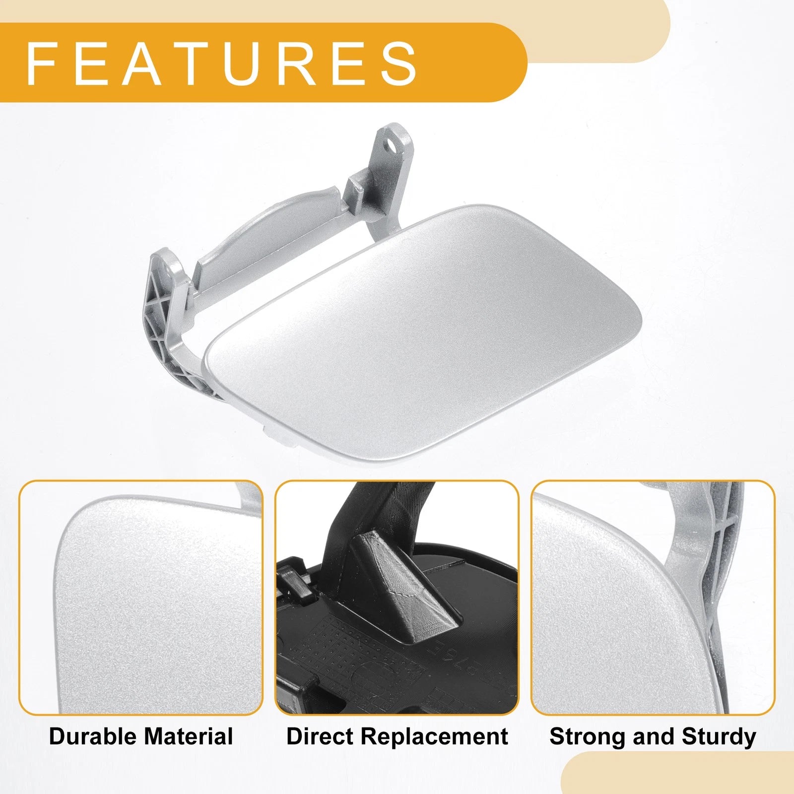 Front Right Washer Nozzle Cover Cap for Audi Q5 (2013–2017) 1 Pc, Silver Tone