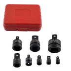 Set of 8 Socket Adapter Drive 1/4 3/8 1/2 3/4 Impact Reducer CR-MO Steel