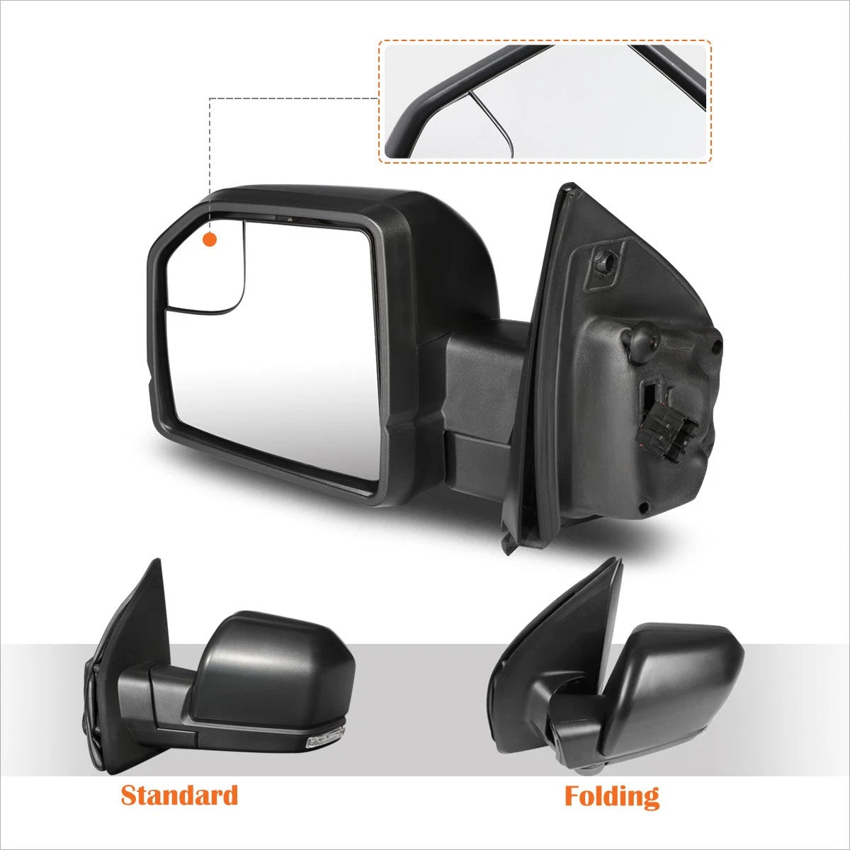 Right Side Towing Mirror for Ford F150 (2015–2018) OE Style w/Turn Signal