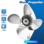 15 1/4X20 Stainless Boat Propeller for Tohatsu BF115-BF250 (15 Spline, RH, 4 Blade)