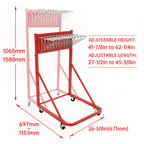 Adjustable Blueprint Storage Rack for Mobile Use with 12 Pivot Brackets