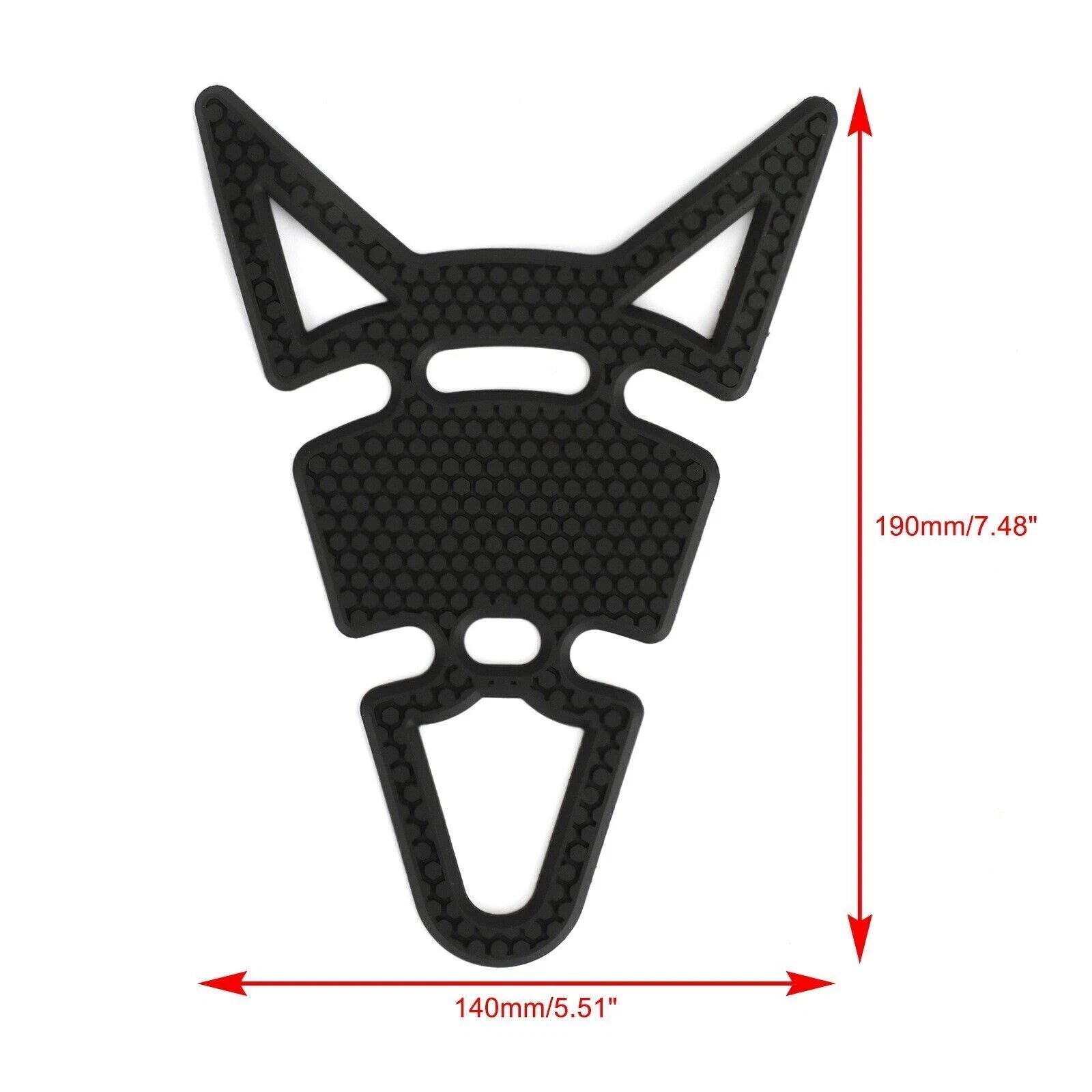 Black Rubber Petrol/Fuel Tank Pad for Motorcycle (T9)