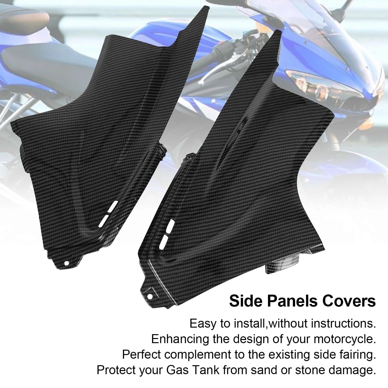 Gas Tank Side Trim Cover Panel for Yamaha YZF R6 (2003–2005) Carbon