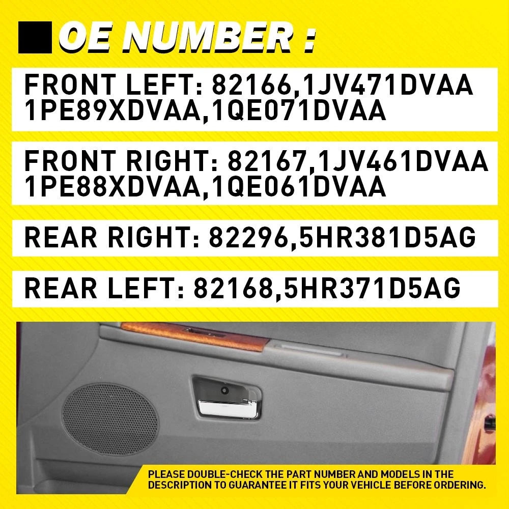 Set of 4 Inside Door Handles for Jeep Grand Cherokee (2005–2010)