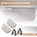 2X Gray Iron Sun Visor Cap Clip Retainer for Ford Fusion (2013–2016)