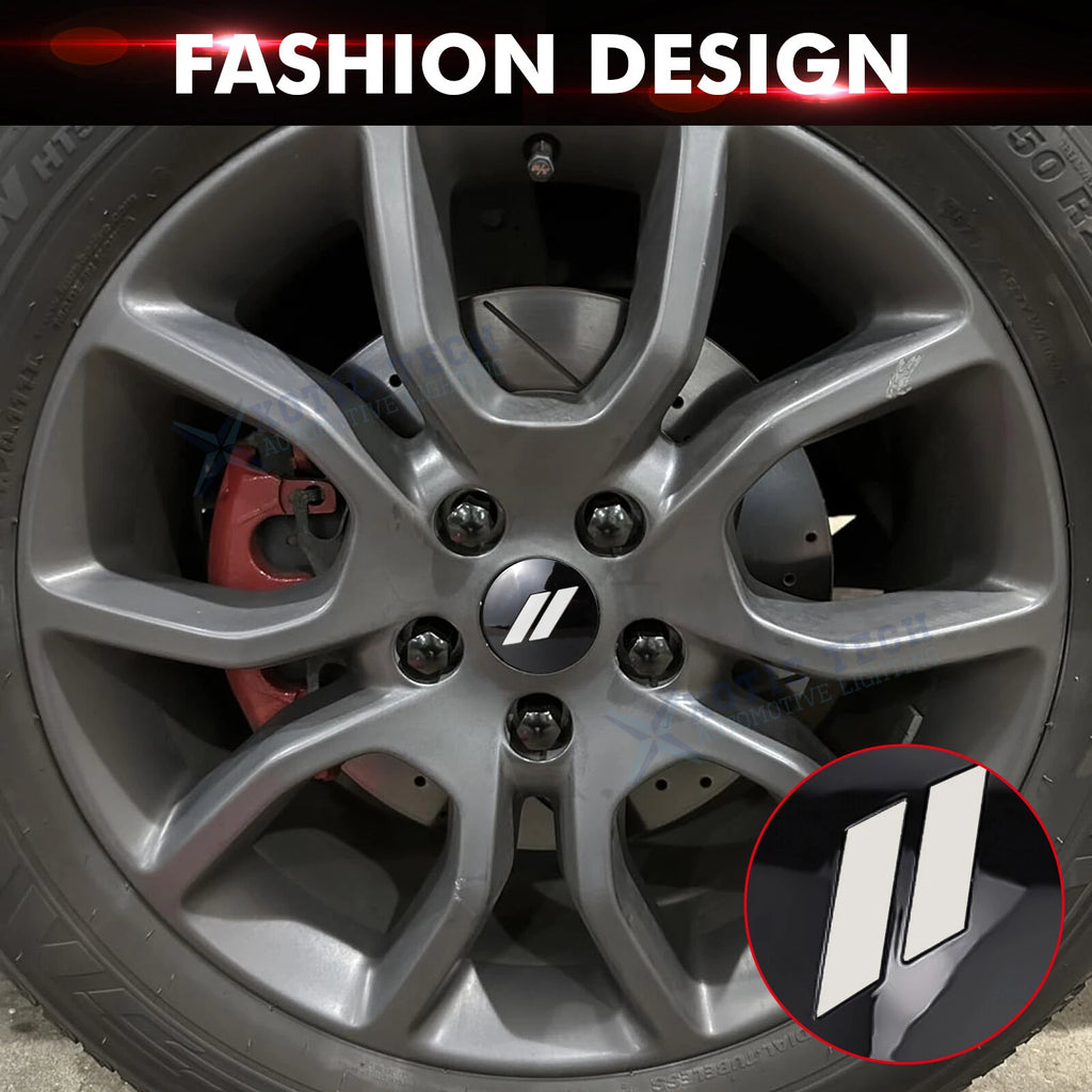 4PCS 63mm 2.5-Inch Silver Rim Center Cap Covers for Dodge (2007-2016)