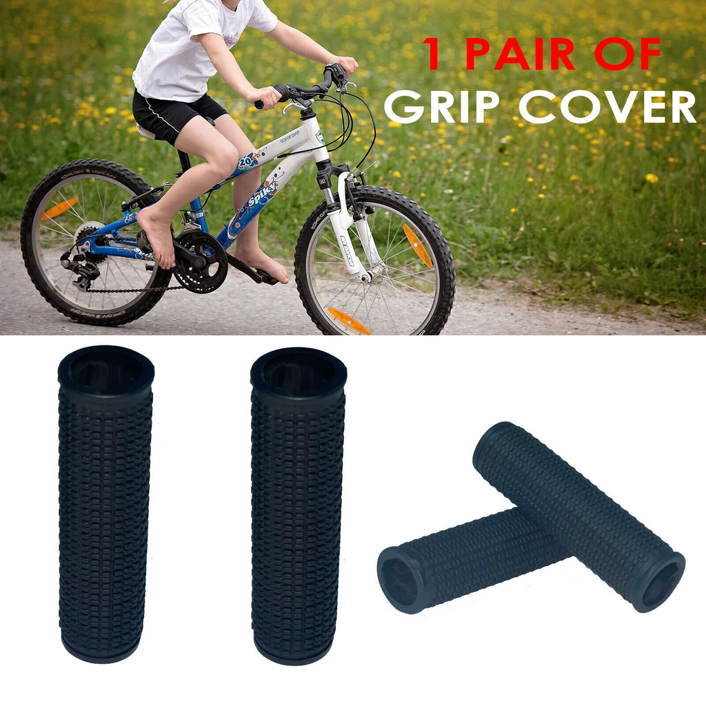 Non Slip Black Rubber Handlebar Grips for BMX MTB Mountain Bicycle