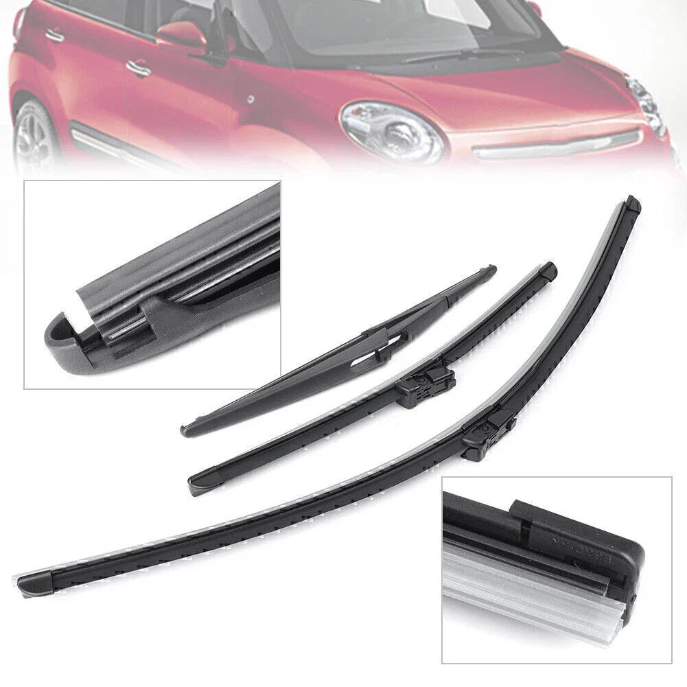 3 x 26" 15" 12" Wiper Blades for Fiat 500L (2012 - Present)