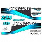 Outboard Motor Decals for Mercury 225hp (with M Domed Sticker)