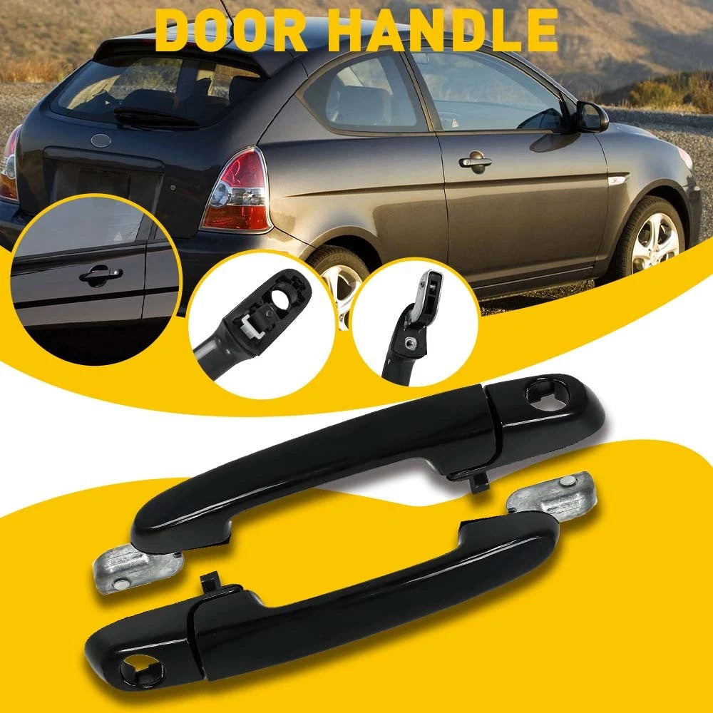 2X Front Side LHRH Exterior Door Panel Handle Set for Hyundai Accent (2006–2011)