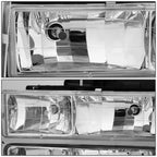 Chrome Housing Headlight + Amber Corner Lamps for GMC C/K Pickup (1994–2000)