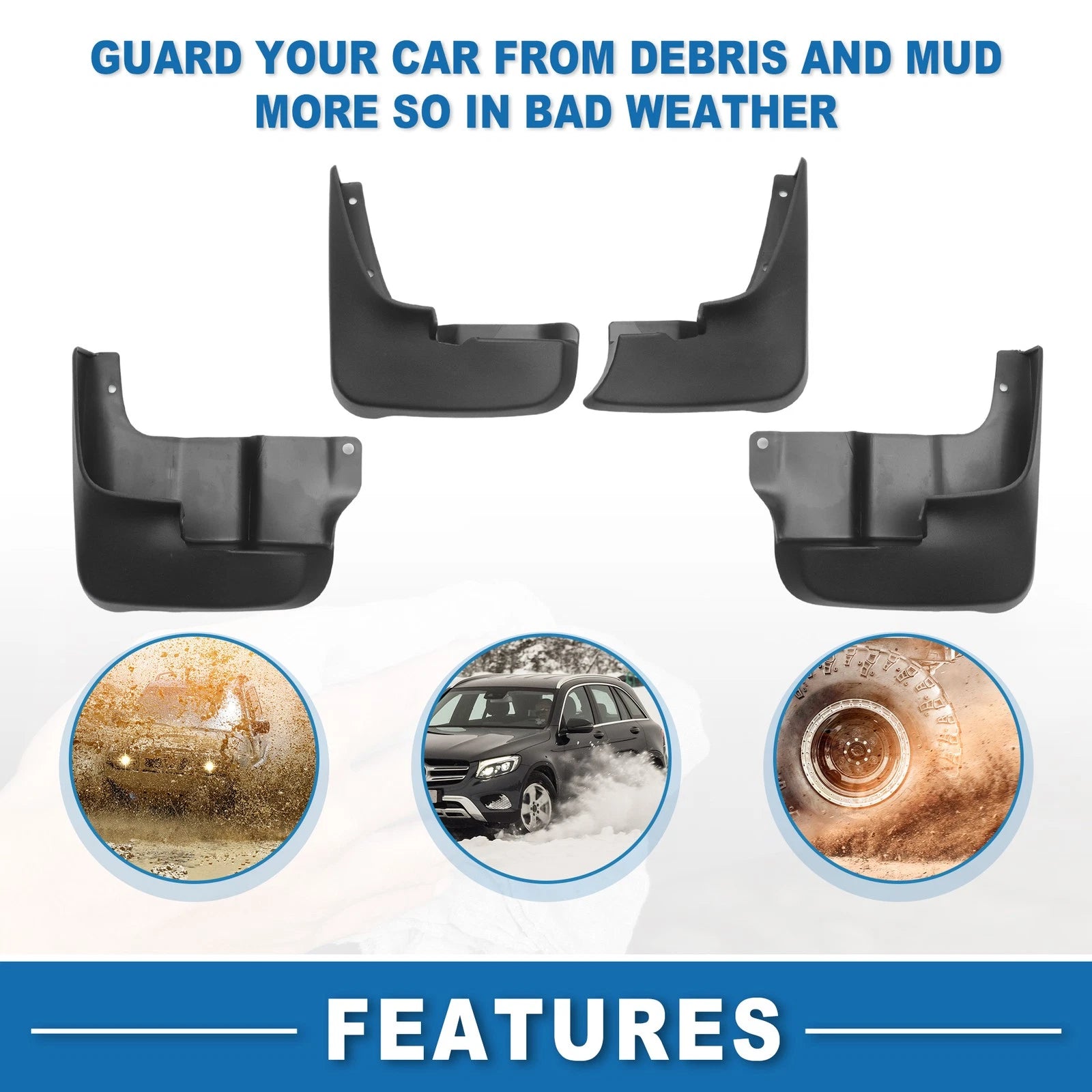 Mud Flap Splash Guard for Toyota Sienna (2004–2010)