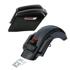 4" Stretched Hard Saddlebag & LED Rear Fender for Harley Touring (2014–2023)