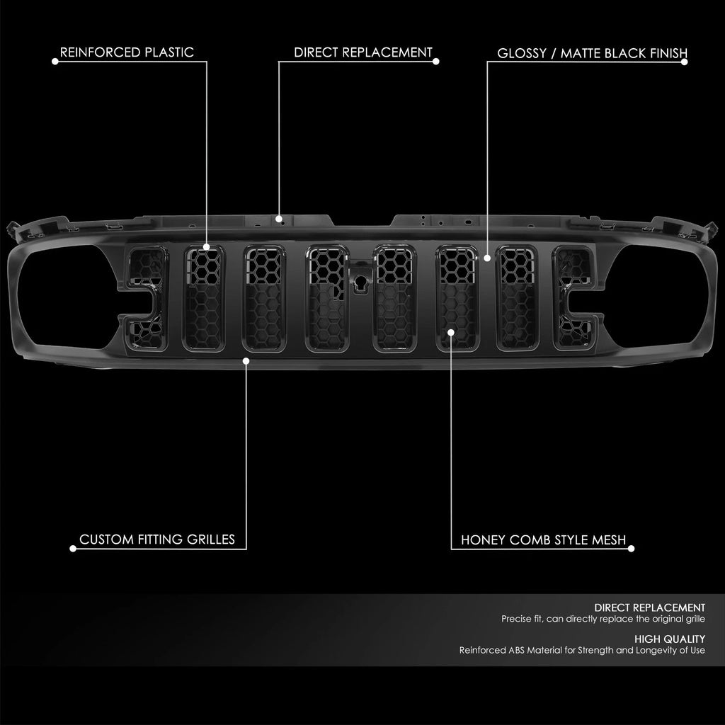 Matte Black Honeycomb Mesh Grille for Ford Bronco Sport (2021–2025)