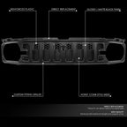 Matte Black Honeycomb Mesh Grille for Ford Bronco Sport (2021–2025)