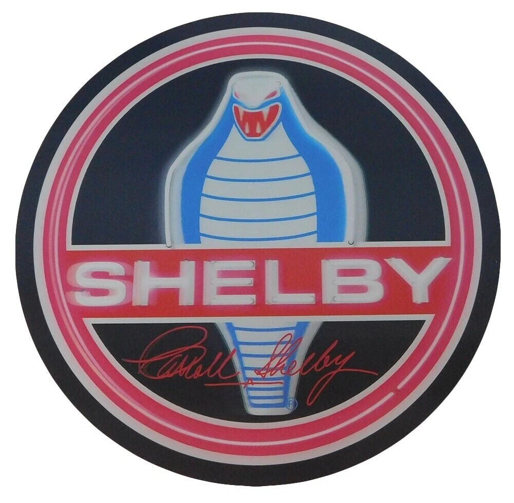 Round Lenticular 3D Wooden Sign for Shelby Cobra