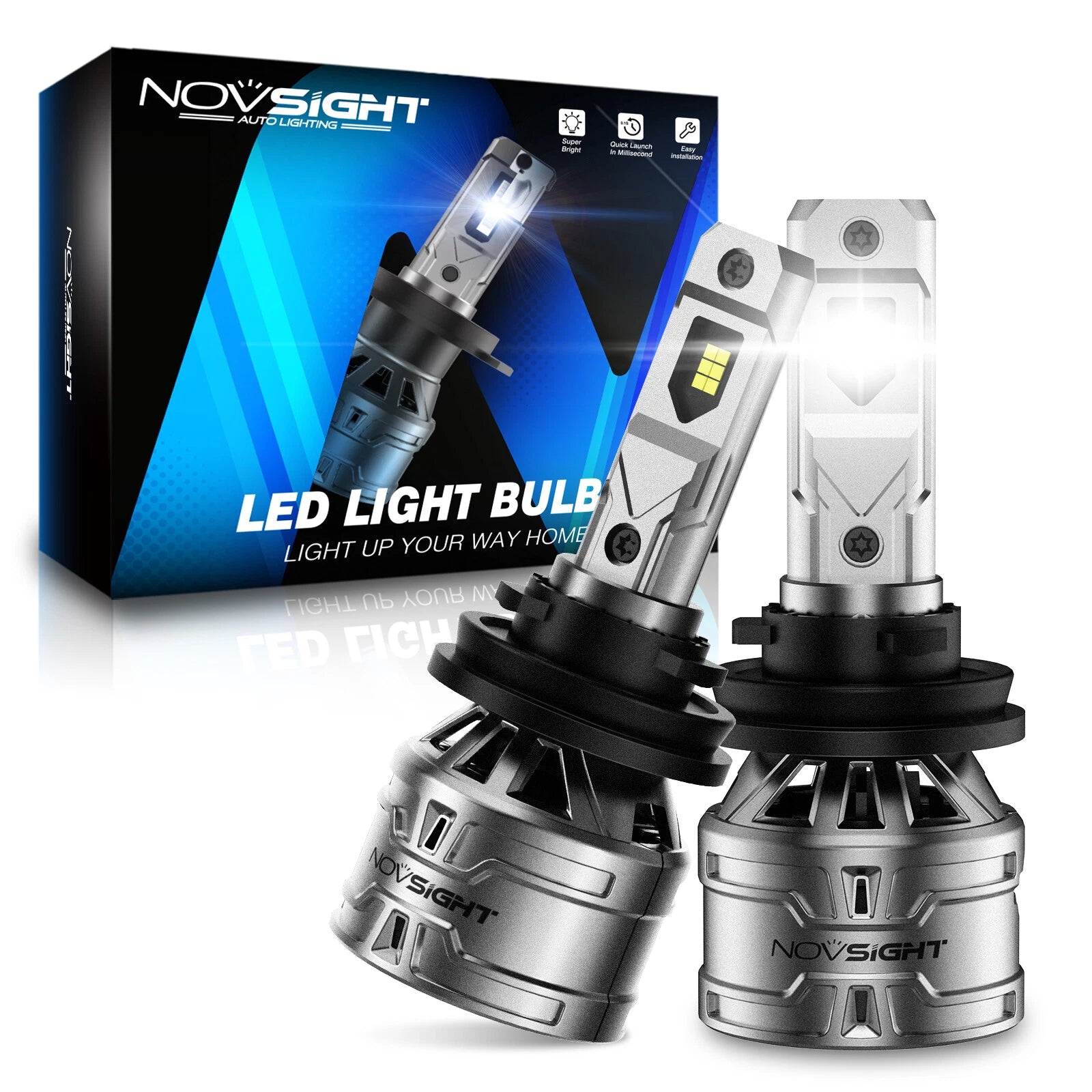 H11 LED Headlight Bulbs Kit for Universal Vehicles (6500K, 66000LM)
