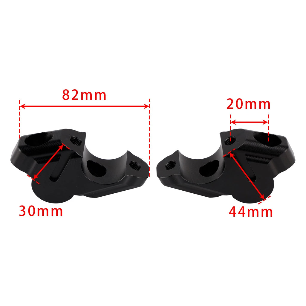 Offset Handlebar Riser 30mm Up 21mm Back Black for Yamaha Ténéré 700 (2019–2025)
