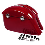 Red Hard Saddlebags with Electronic Latch for Indian Chieftain Roadmaster (2014–2023)